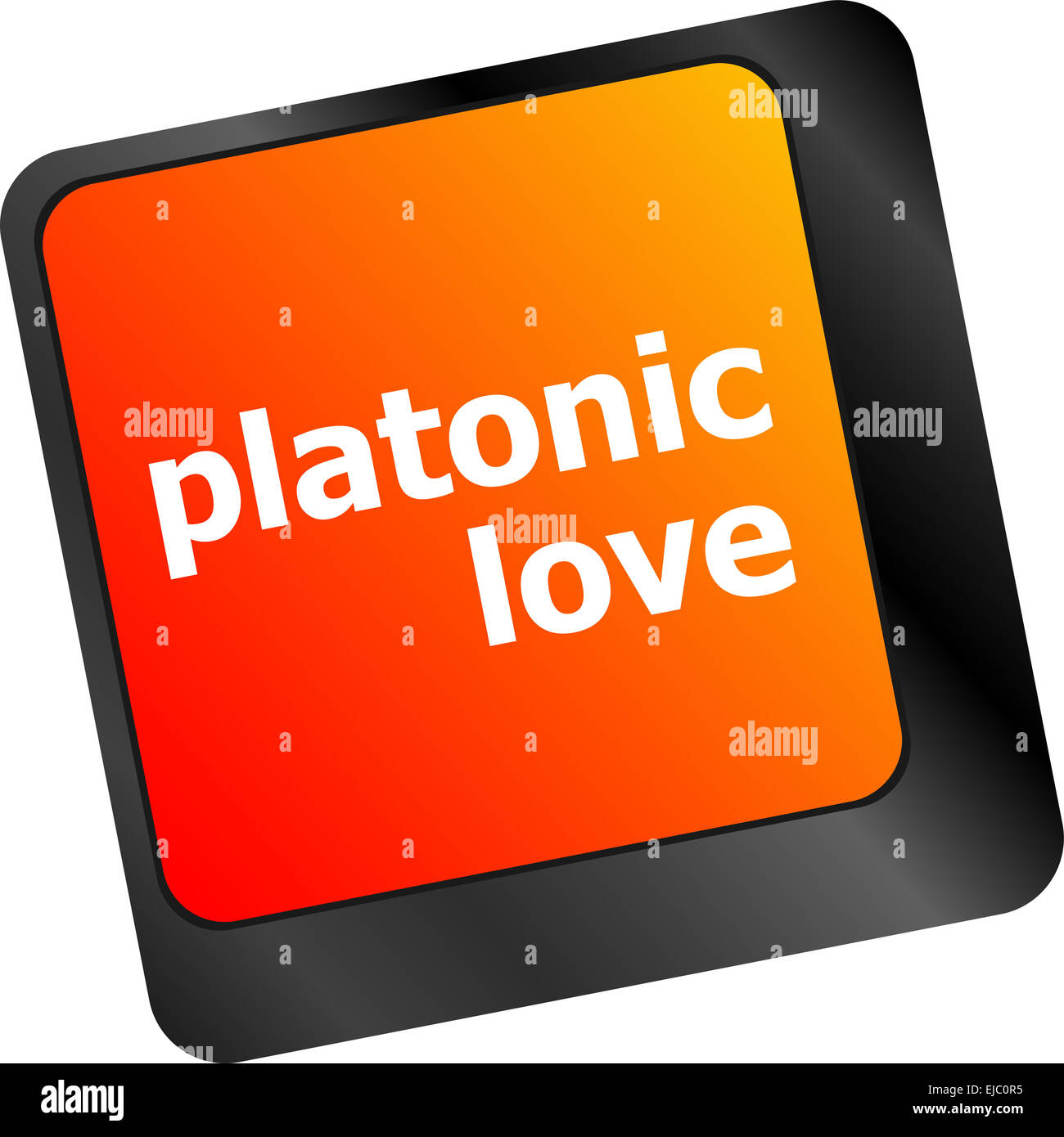 Modern keyboard key with words platonic love Stock Photo