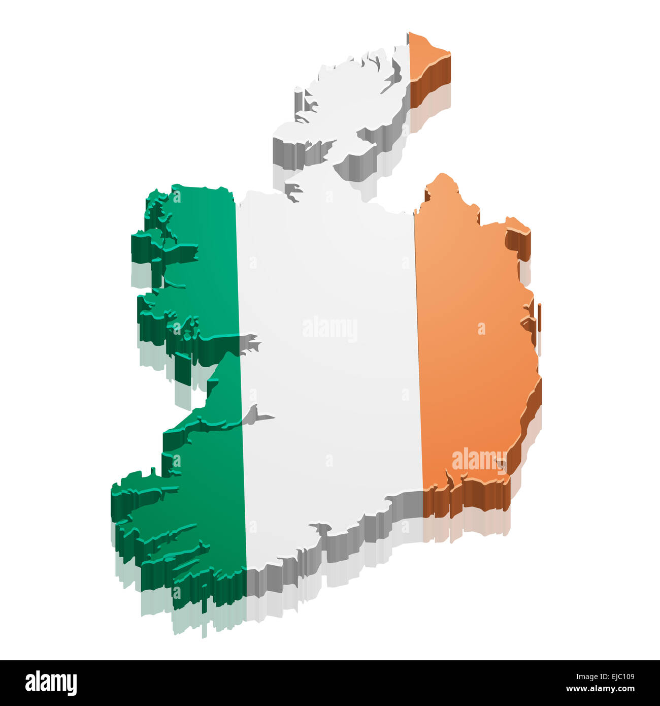 Map Ireland Stock Photo