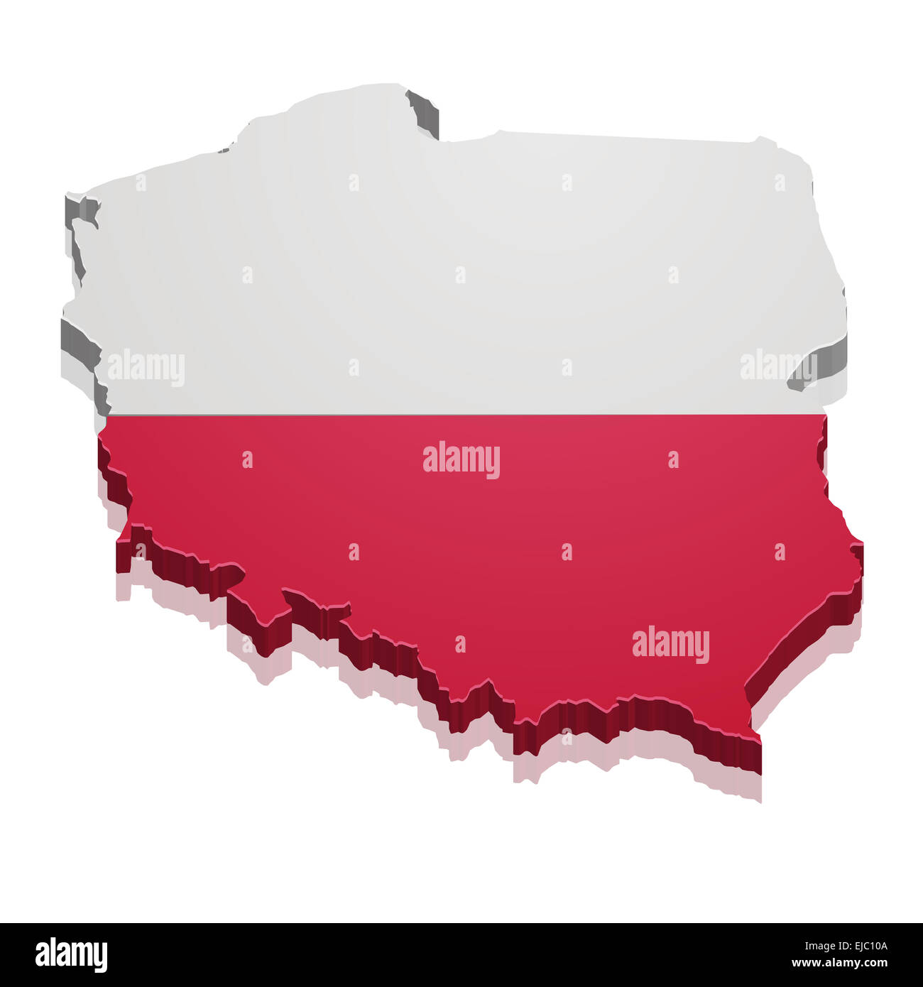 Poland map 3d hi-res stock photography and images - Alamy