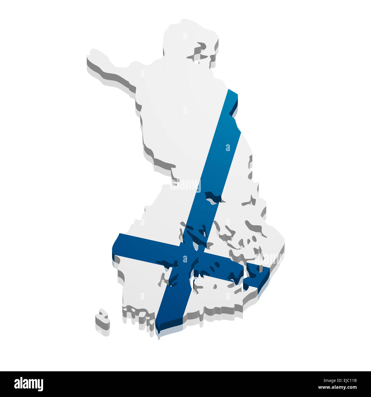 Map Finland Stock Photo