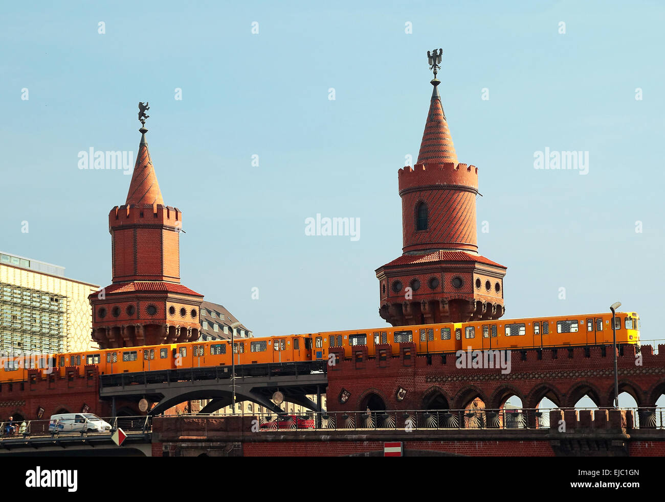 Oberbaum-Bridge Berlin Germany Stock Photo