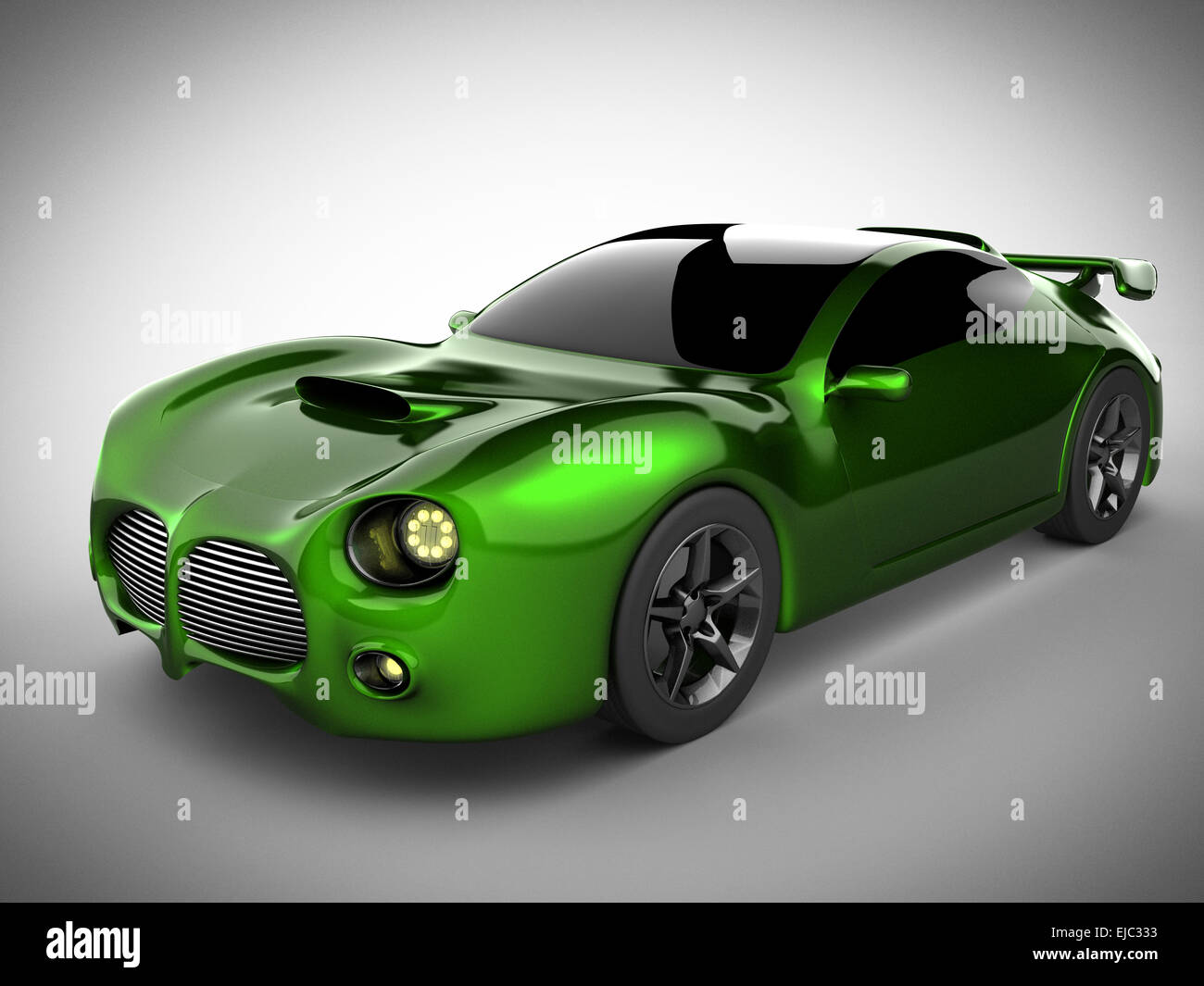 green luxury brandless sport car on white background Stock Photo Alamy