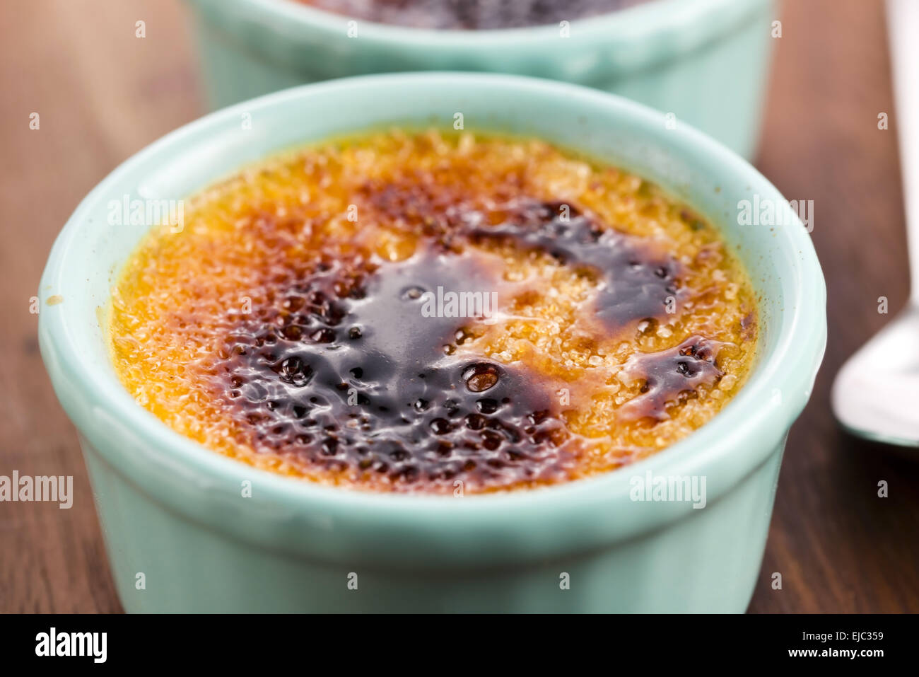 French dessert cream brulee, burnt cream Stock Photo Alamy