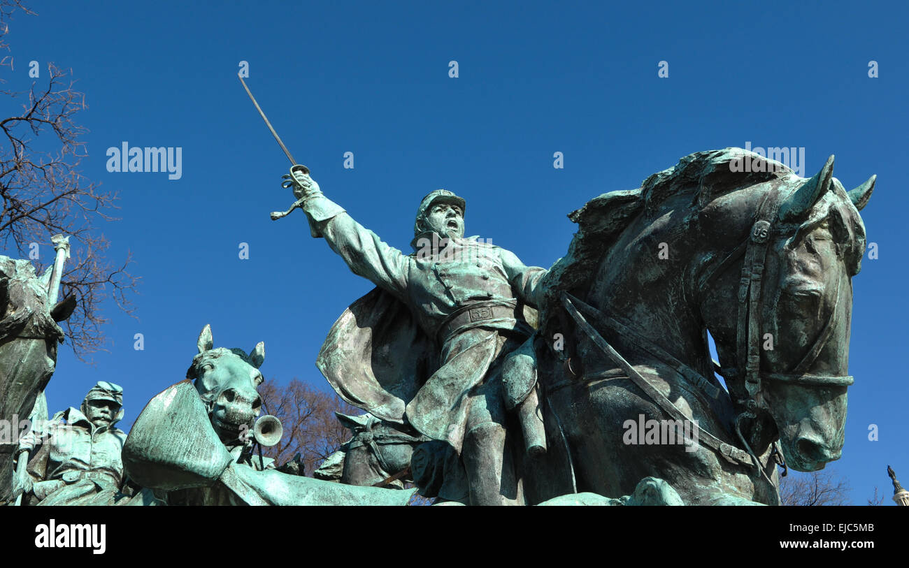 Civil War Statue in Washington DC Stock Photo
