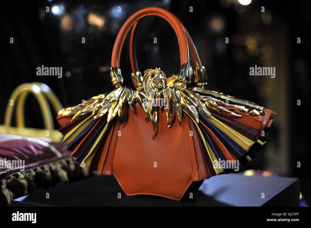 Milan Fashion Week Spring/Summer 2015 - Patrizia Reggiani Gucci (widow of  Gucci) returns to create for Bozart Where: Milan, Italy When: 17 Sep 2014  Stock Photo - Alamy