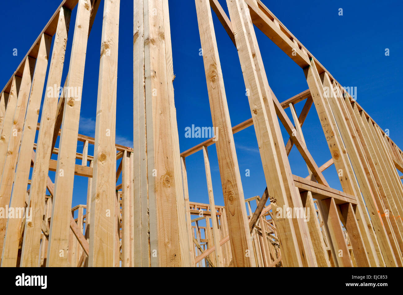 New Home Under Construction Stock Photo Alamy