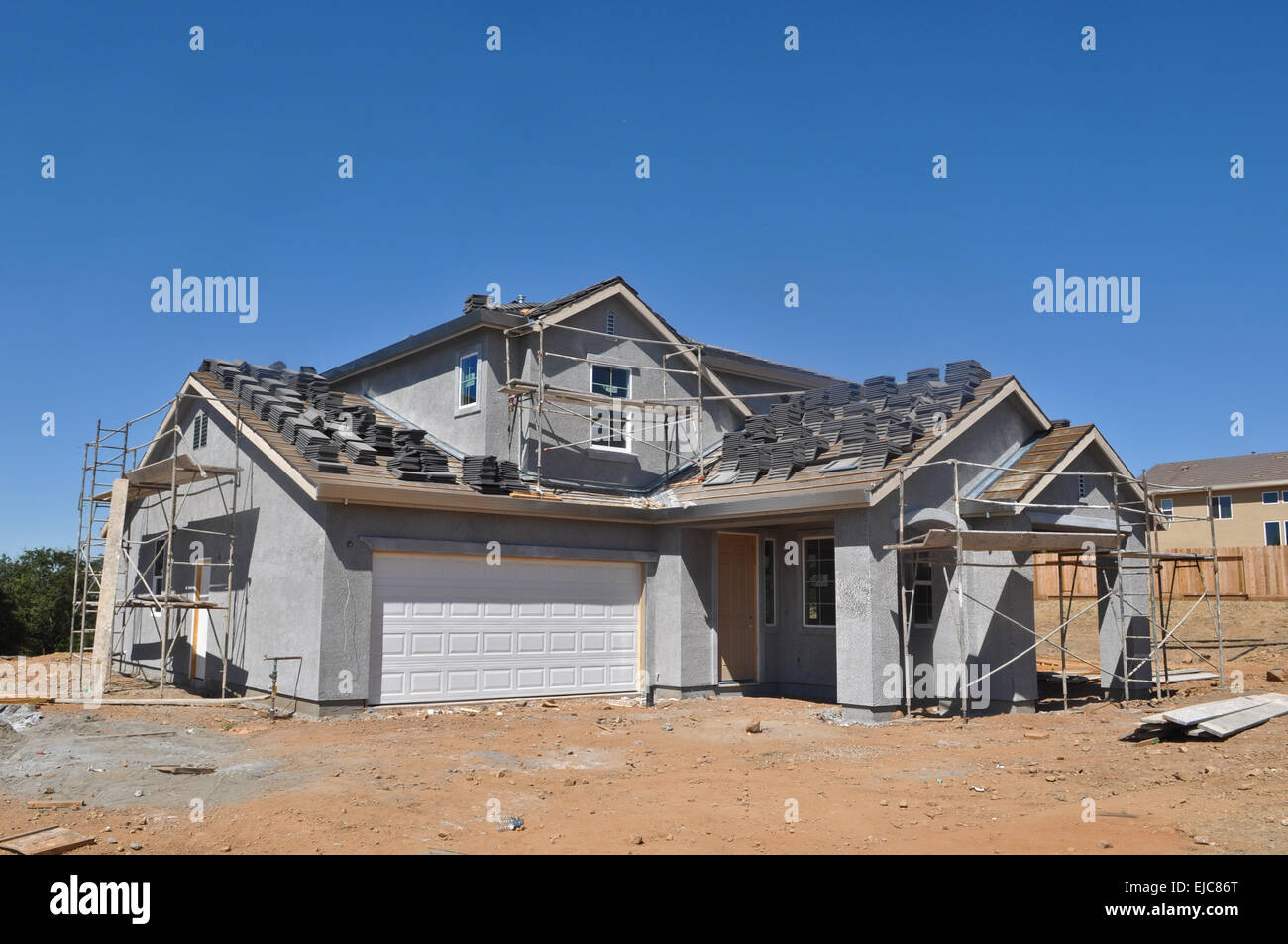 New Residential Home under Construction Stock Photo - Alamy