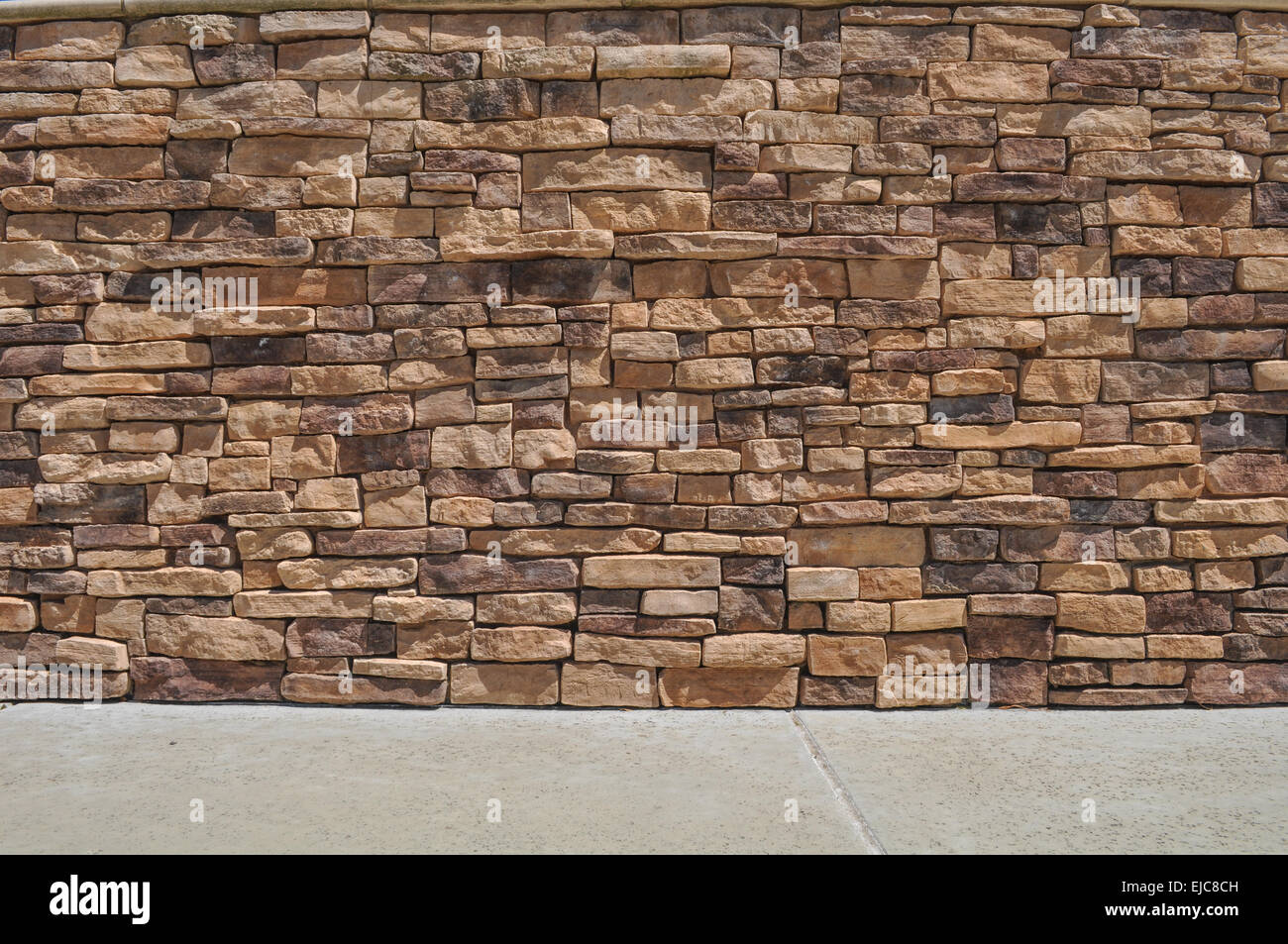 Brick Wall and Sidewalk Stock Photo Alamy