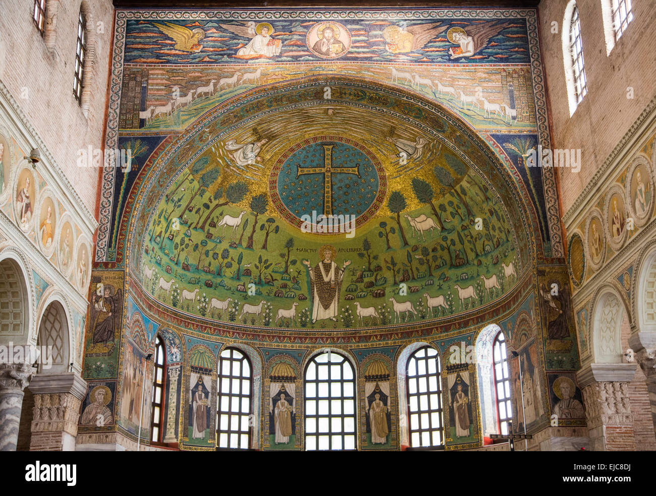 apse mosaics of Basilica of Sant'Apollinare in Classe, Italy Stock Photo