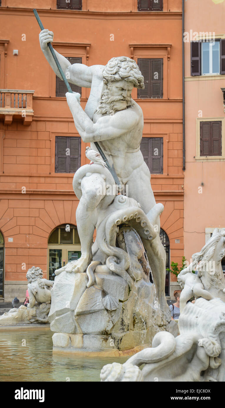 Neptune Statue in Rome Stock Photo Alamy
