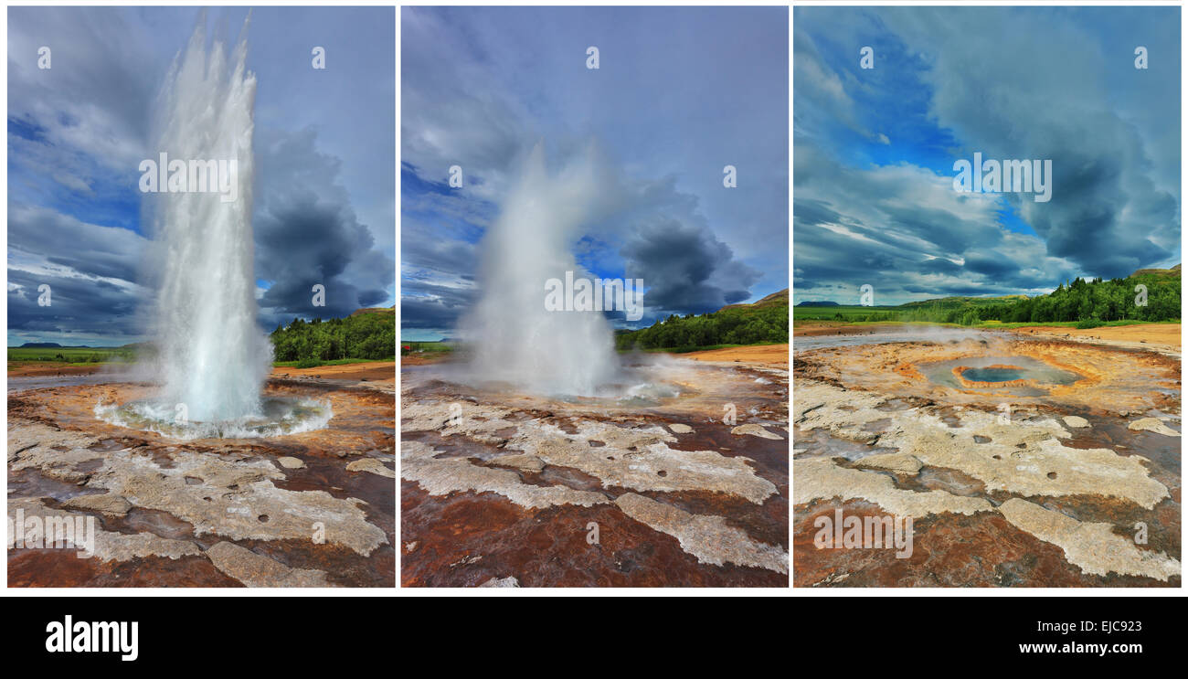 The eruption of the geyser Strokkur Stock Photo Alamy