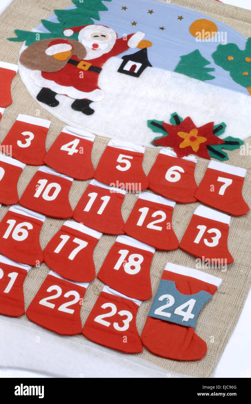 calendar for advent and christmas Stock Photo