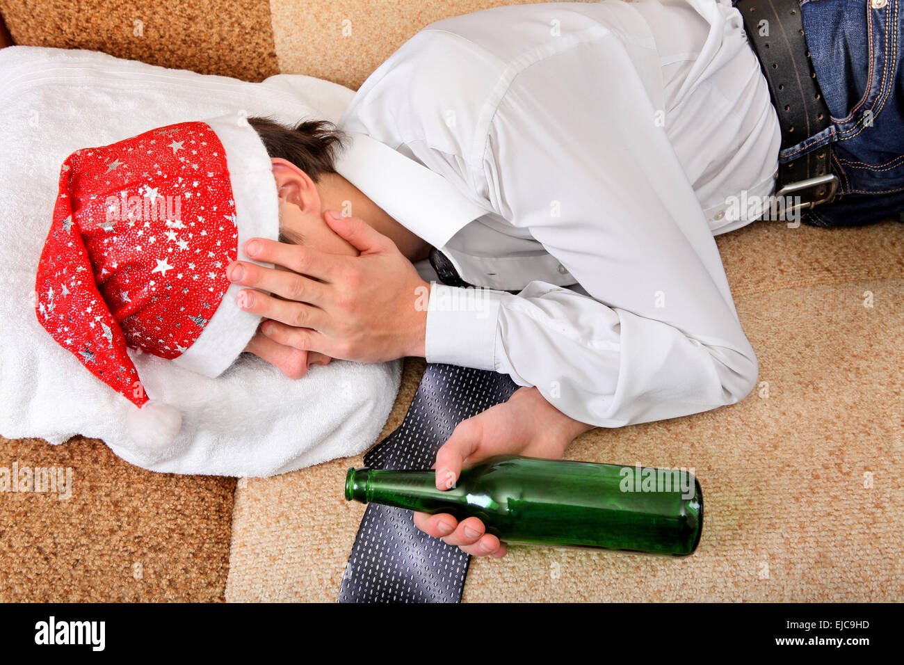 Drunken Teenager sleeping Stock Photo Alamy