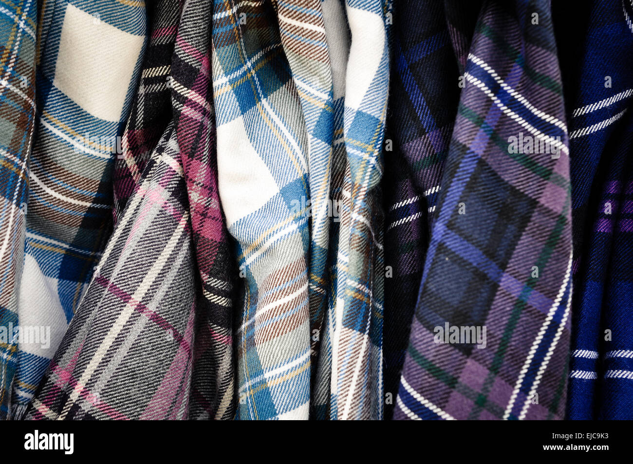 Plaid Skirts for Sale Stock Photo