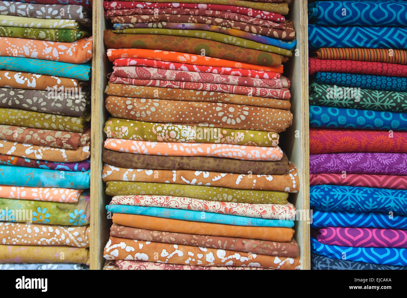 Indian Fabric for Sale at Market Stock Photo Alamy