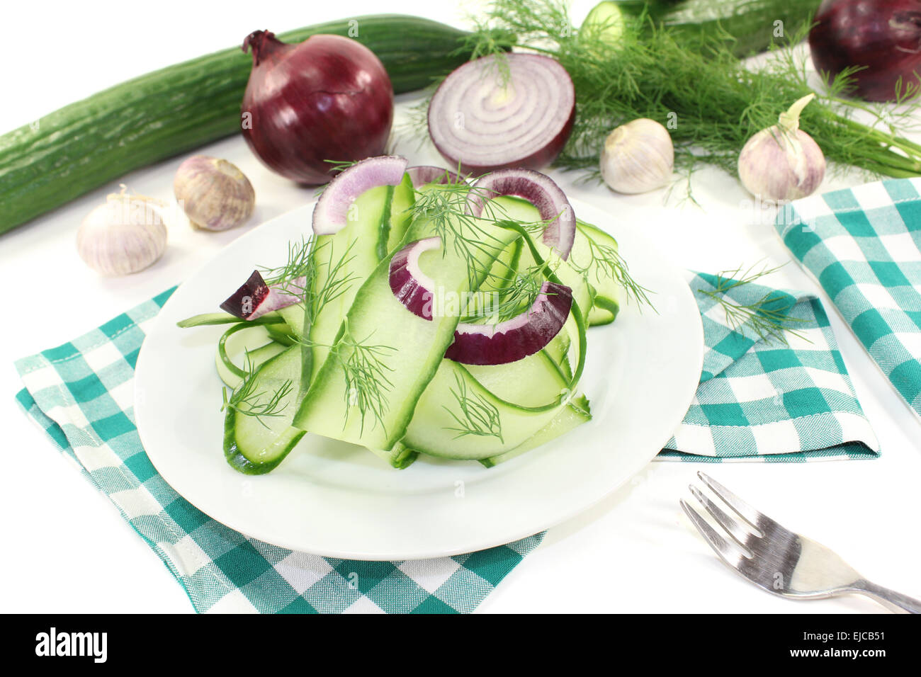Cucumber salad Stock Photo
