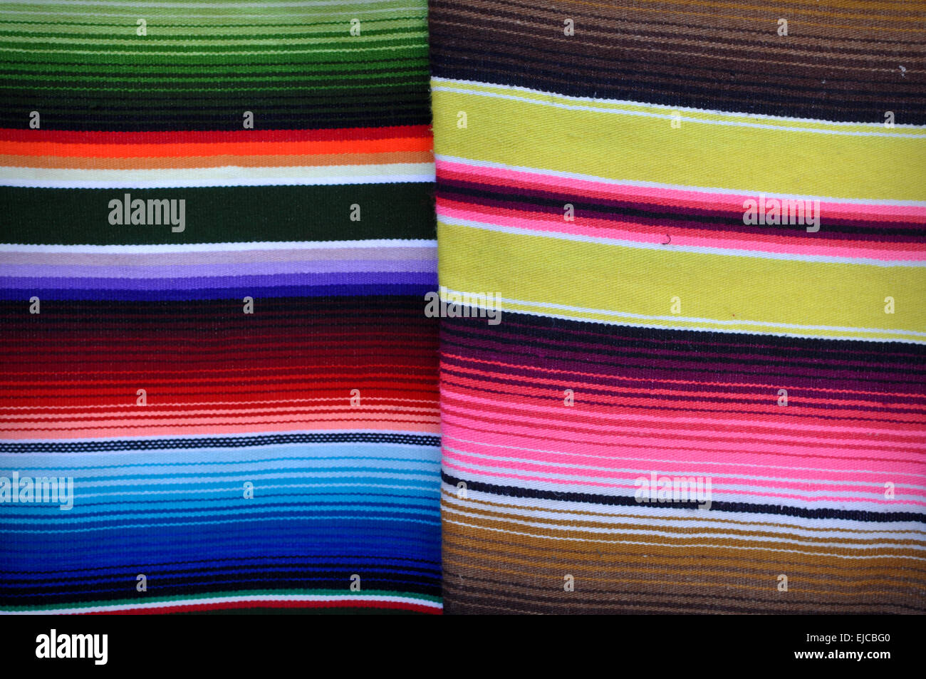 Colorful Blankets in Mexico Stock Photo Alamy