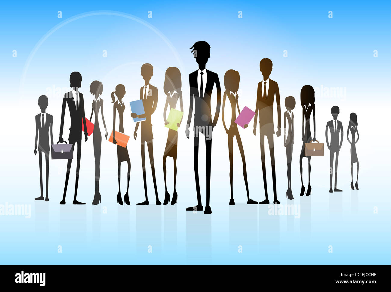 Business people group silhouette executives team Stock Photo - Alamy