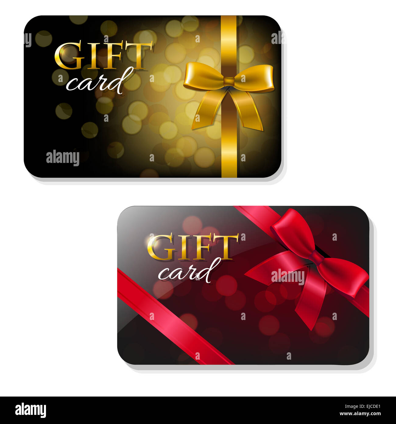 Color Gift Card Set Stock Photo Alamy