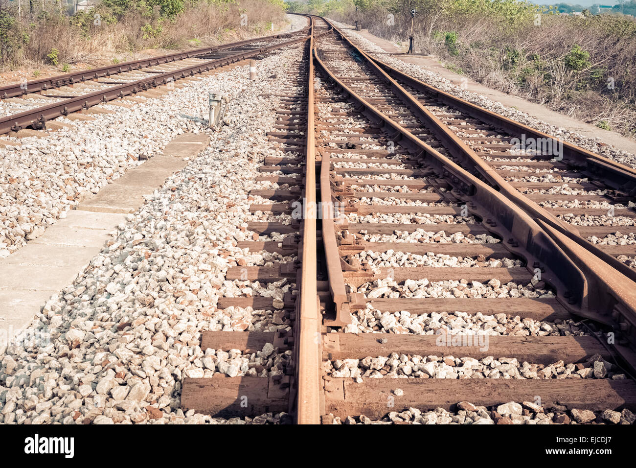 rail tracks Stock Photo