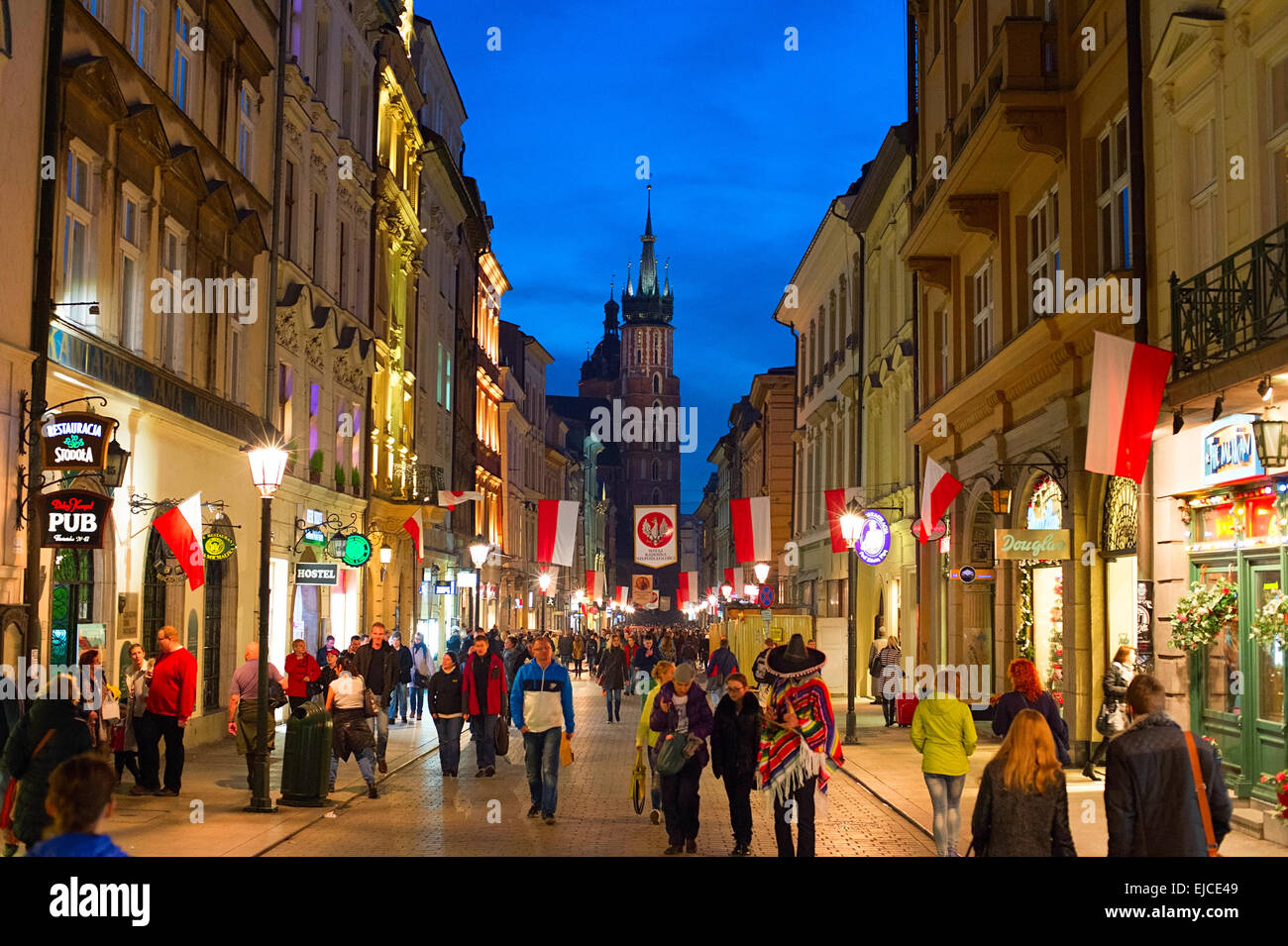 Krakow Old Town street Stock Photo Alamy