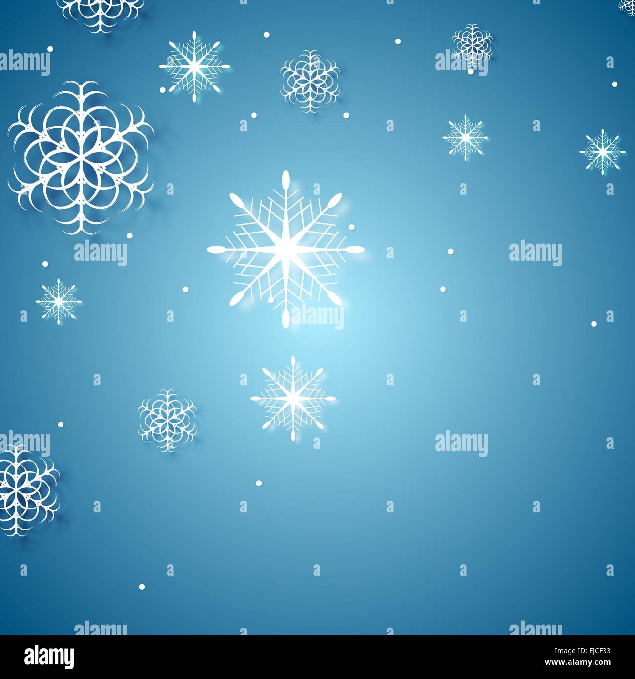 Snowflakes background white blue hi-res stock photography and images ...