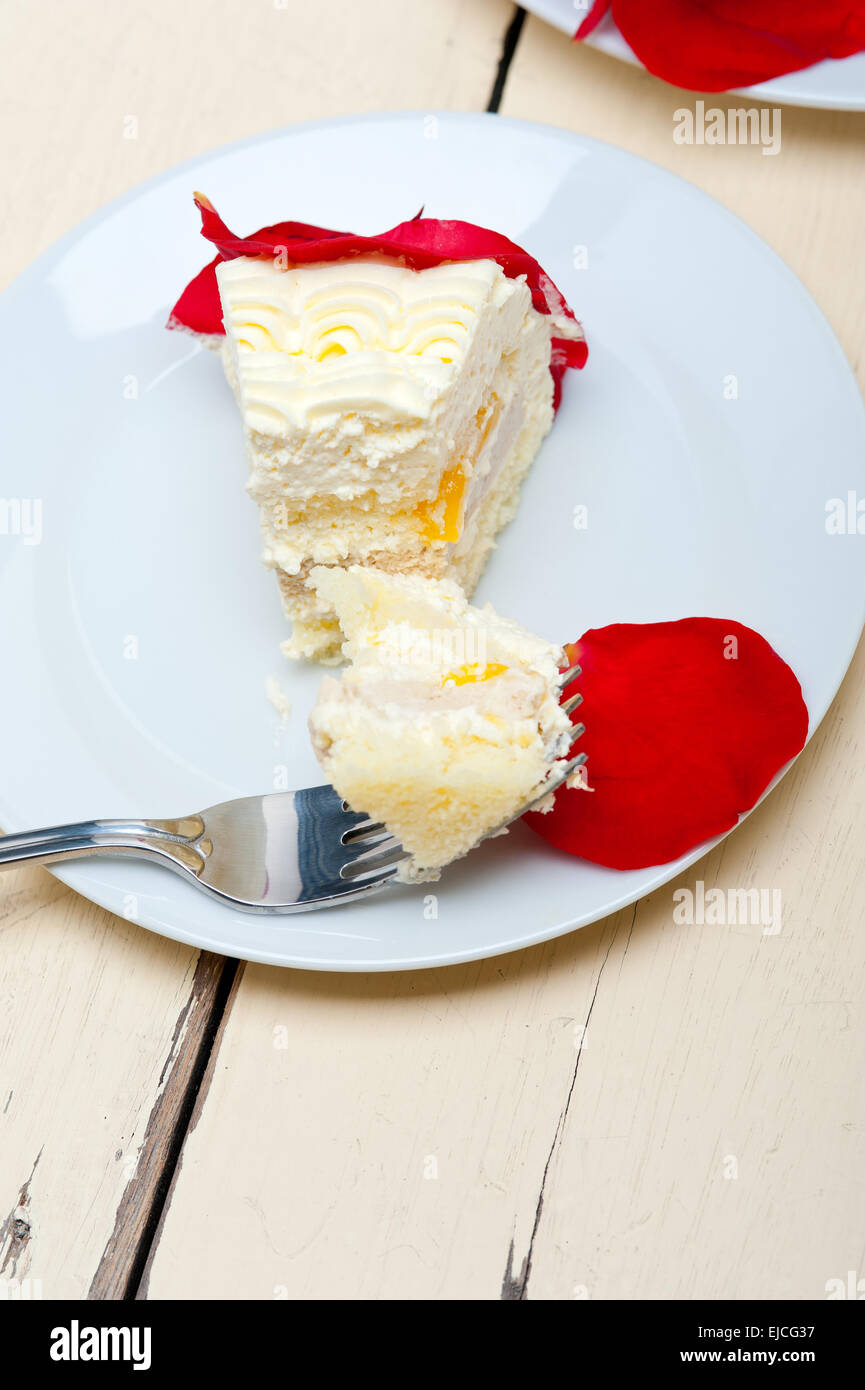 whipped cream mango cake Stock Photo Alamy