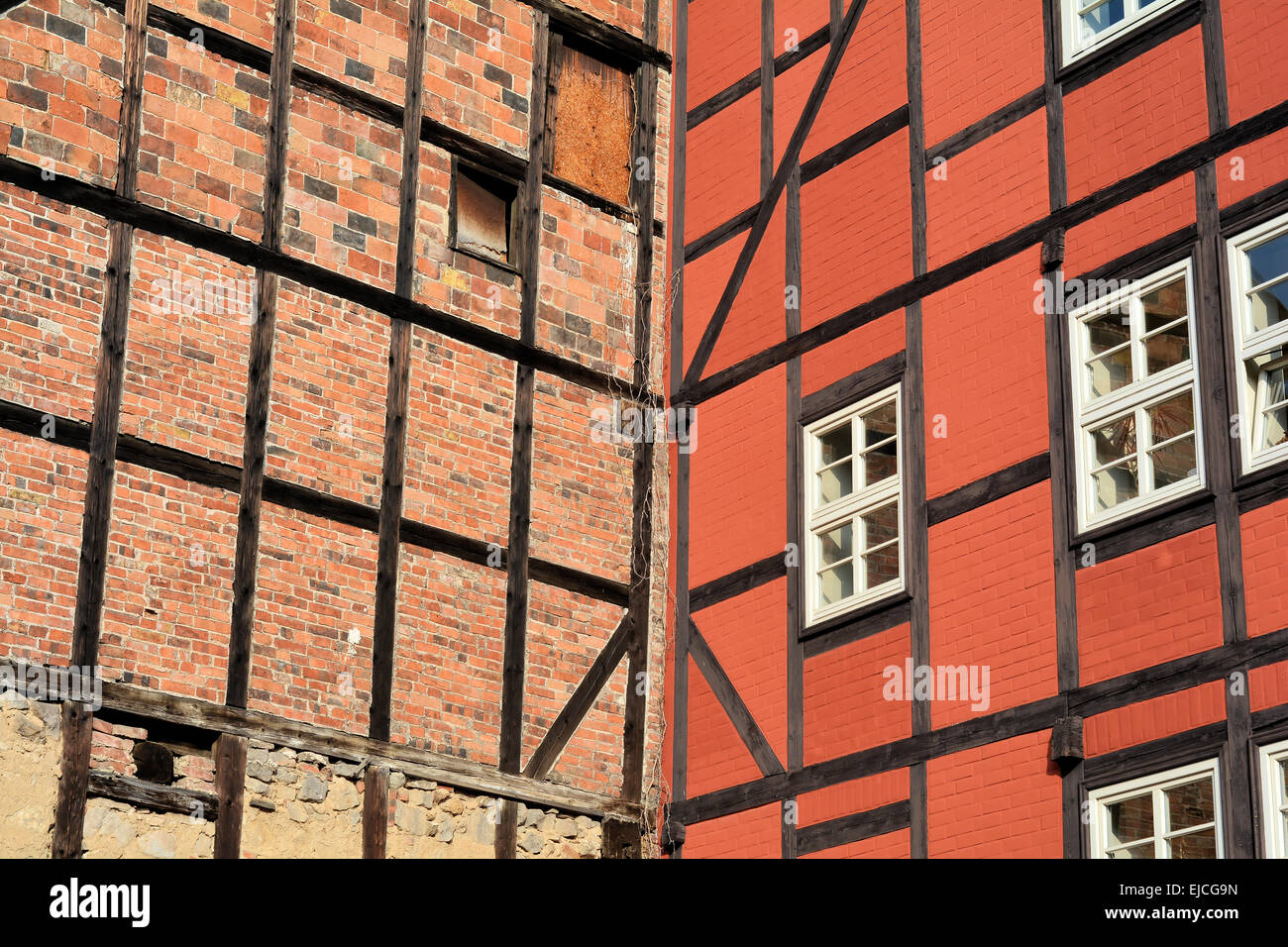 Timbered historic timbered houses Stock Photo - Alamy