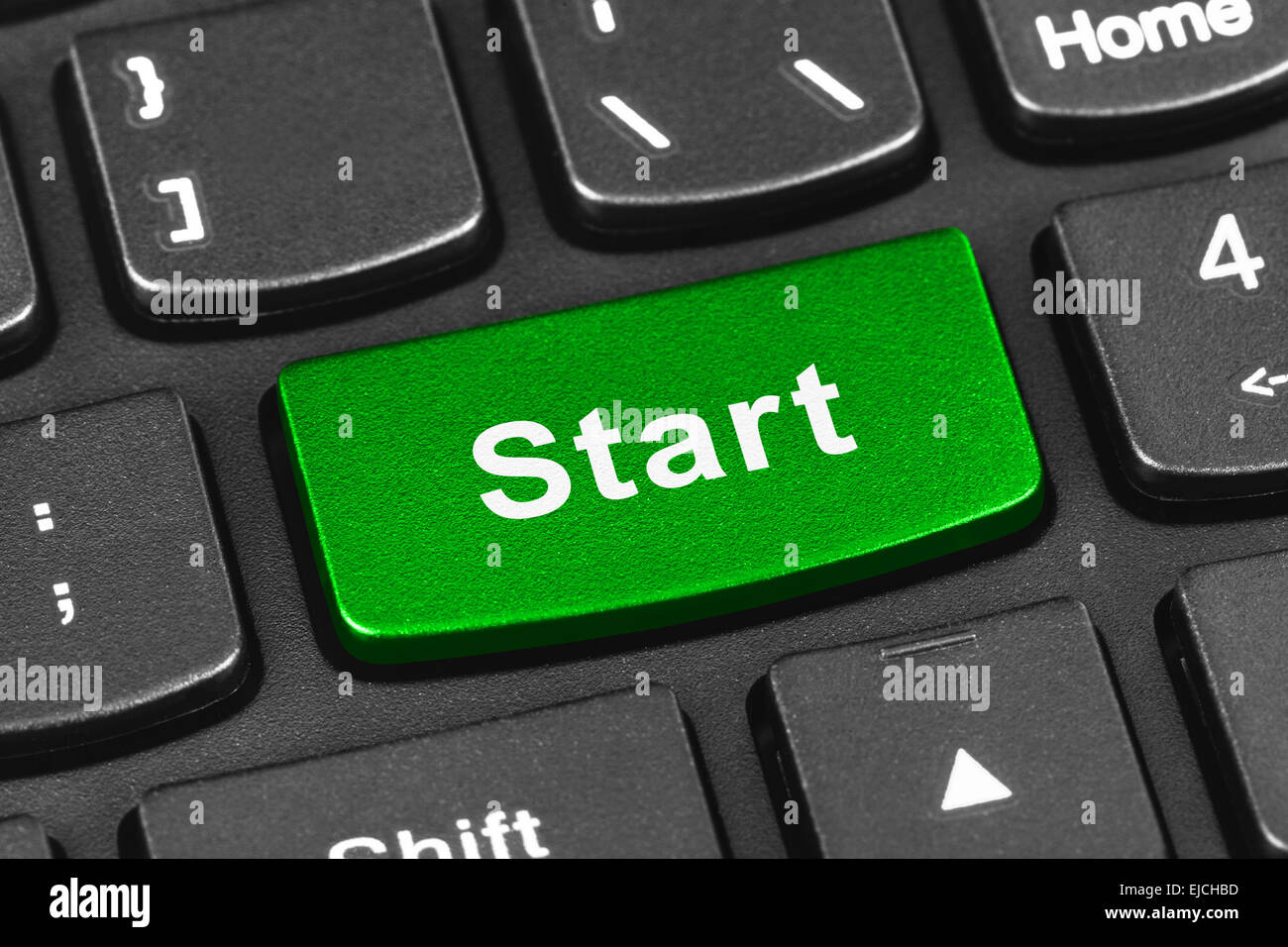 Computer notebook keyboard with Start key Stock Photo - Alamy