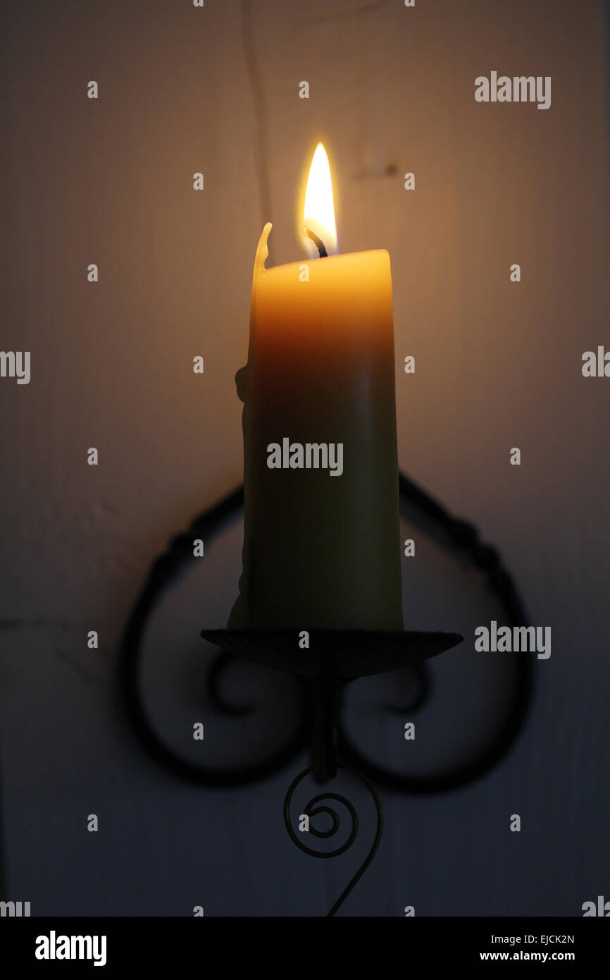 Burning Candle Stock Photo