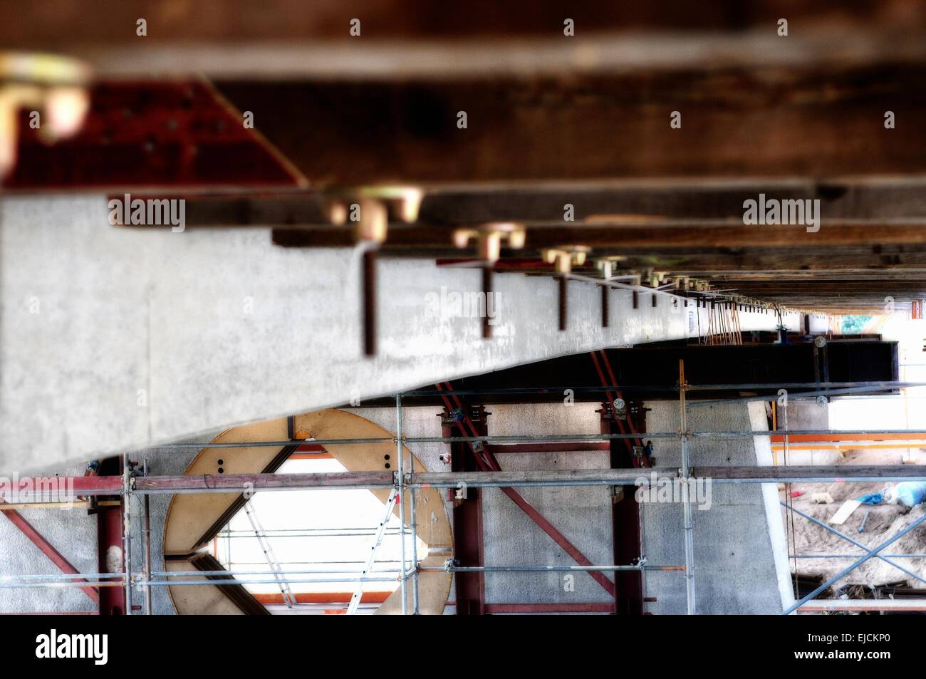 Soft scaffold bridge construction Stock Photo - Alamy