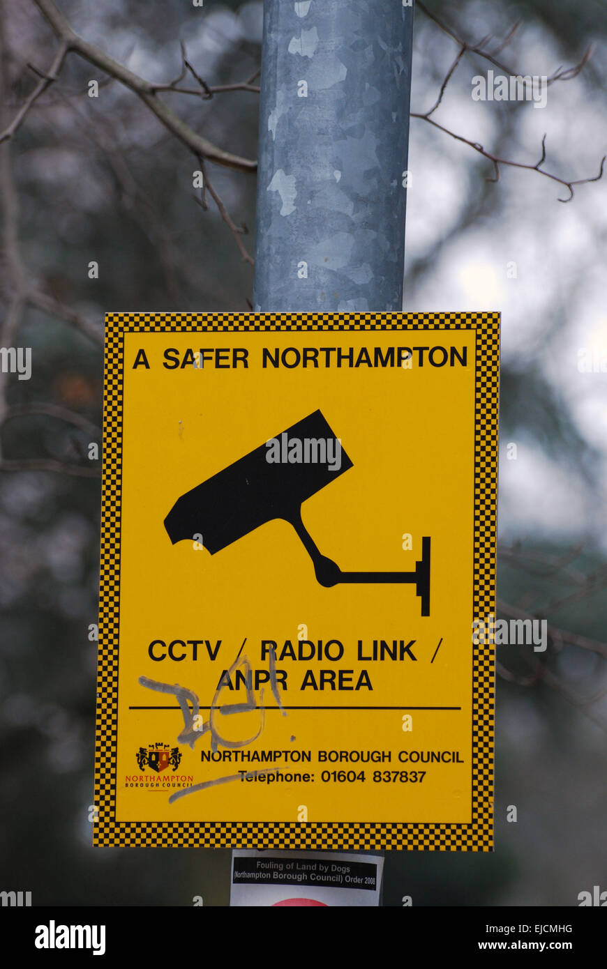 Camera safety sign CCTV Stock Photo