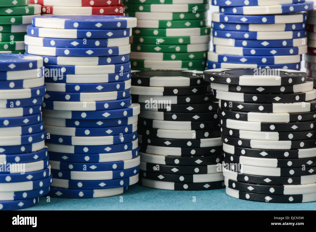 Stacked Poker Chips Stock Photo Alamy