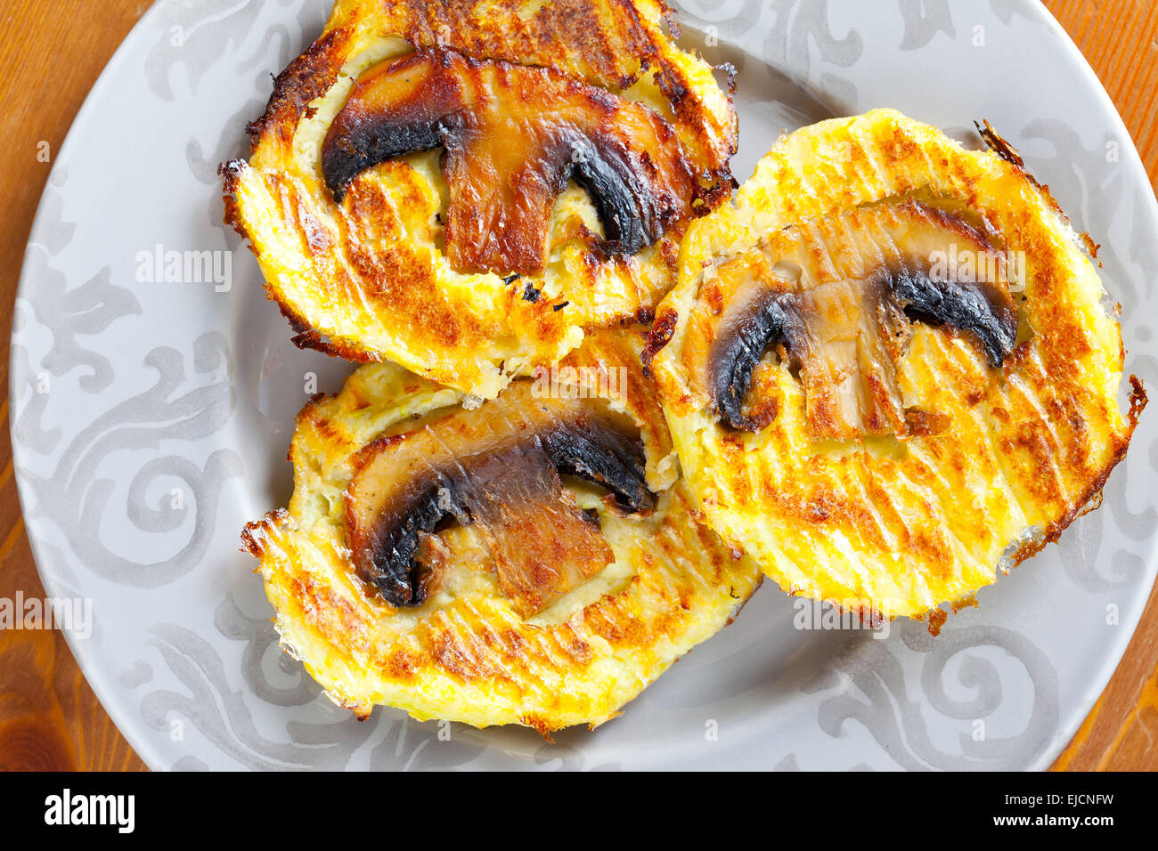 Turkey cutlets with mushrooms Stock Photo Alamy