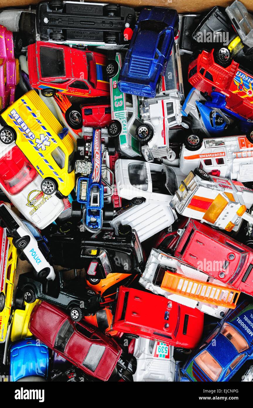 Children's dreams for toy cars Stock Photo