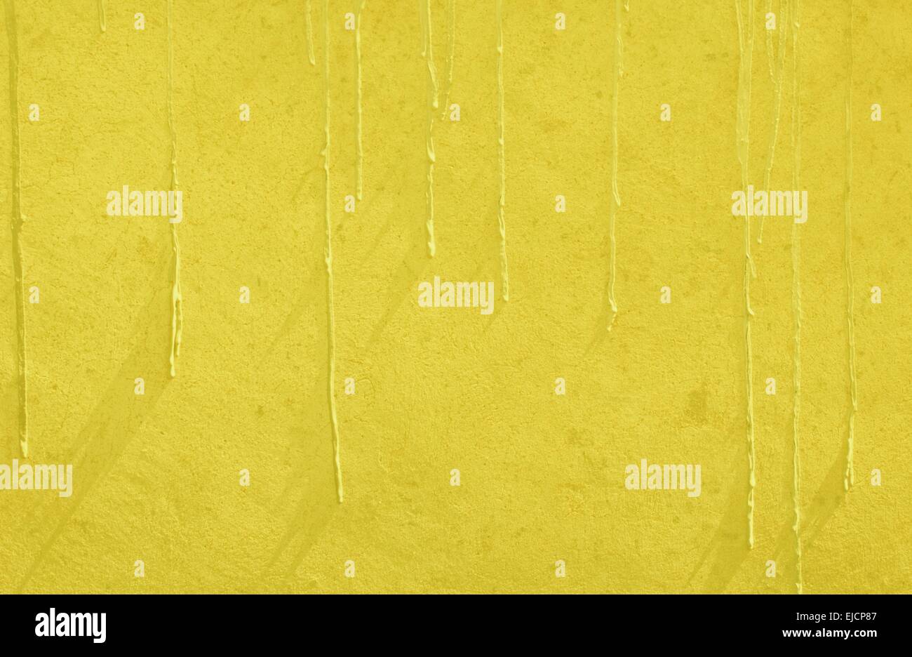 Yellow Paint Drip Wall Texture Background Stock Photo Alamy