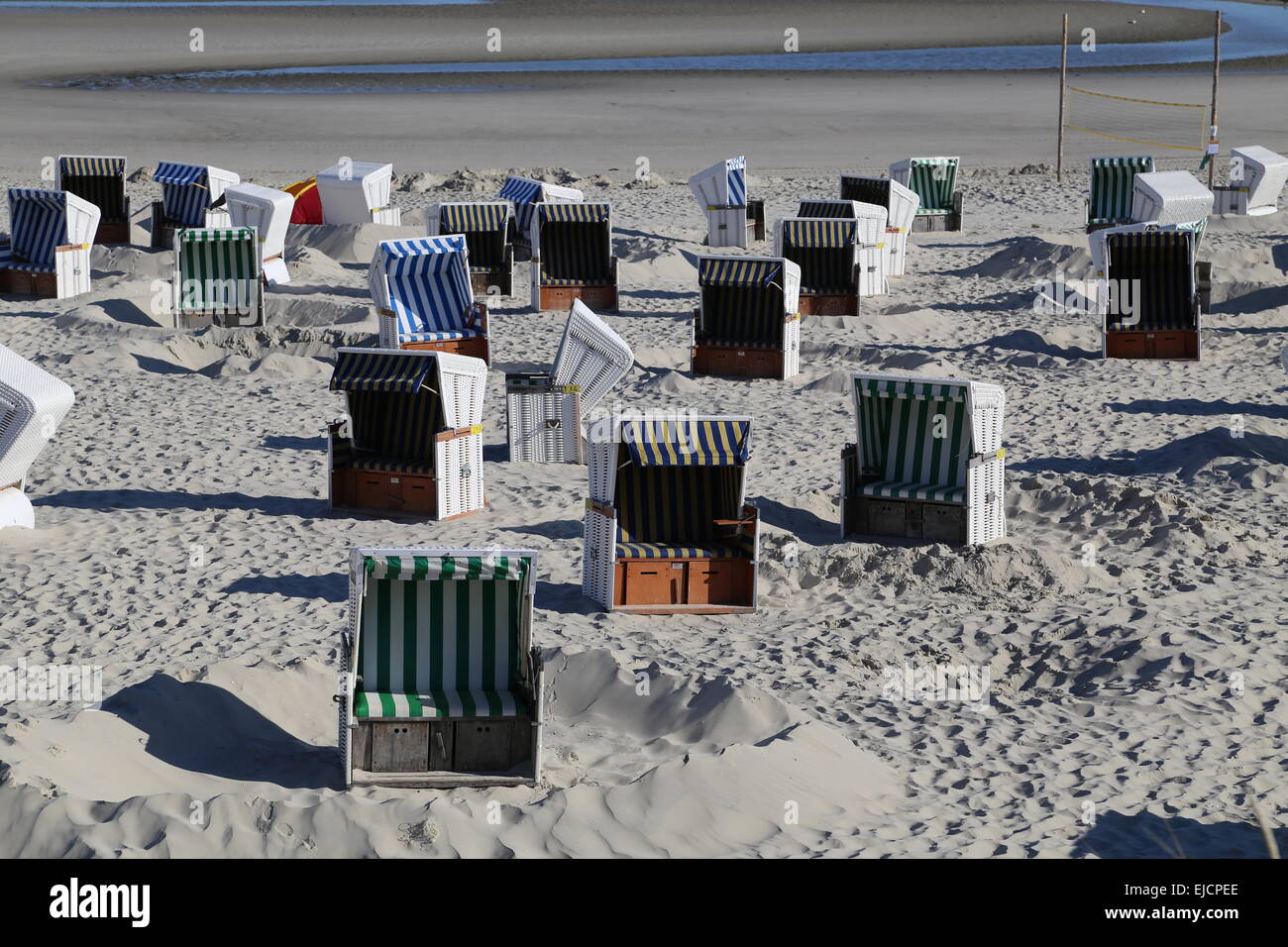 Beach chairs Stock Photo