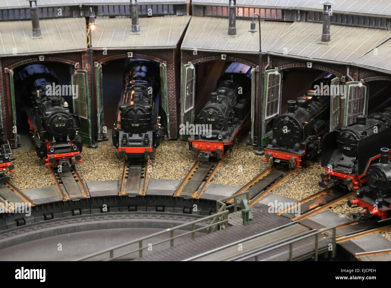 Roundhouse train exhibit Stock Photo