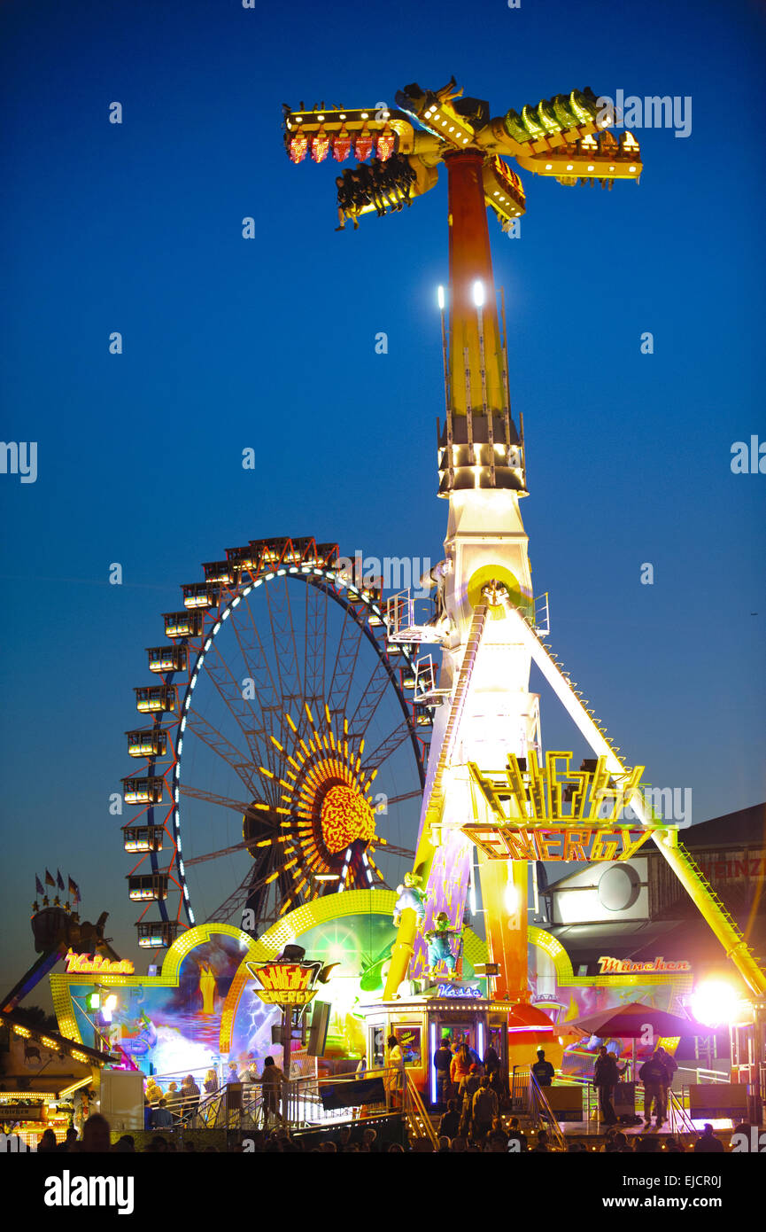 looping - carousel at Oktoberfest in Munich Stock Photo - Alamy