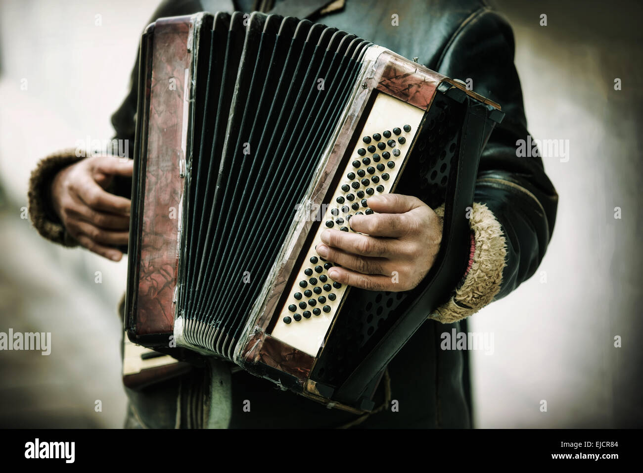 Playing the harmonica Stock Photo Alamy