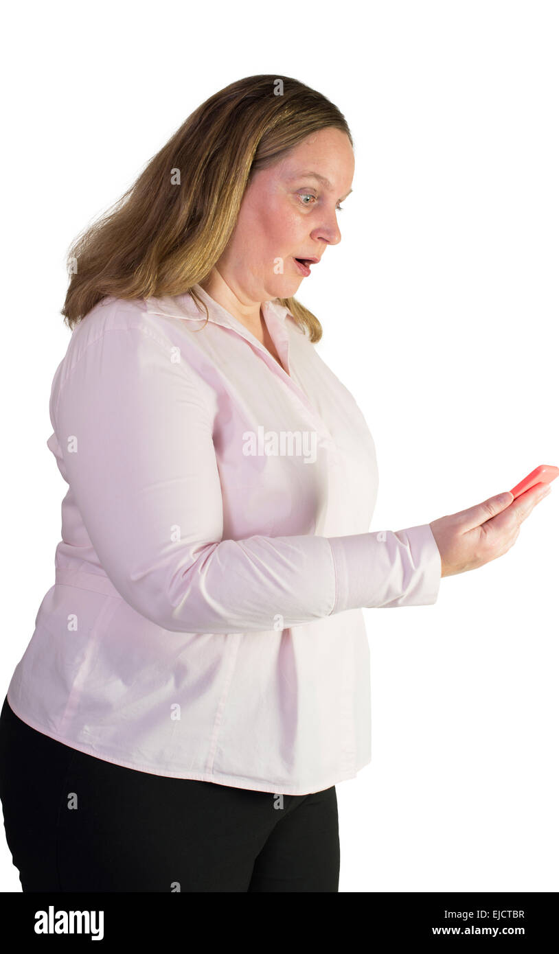 Business woman is surprised Stock Photo