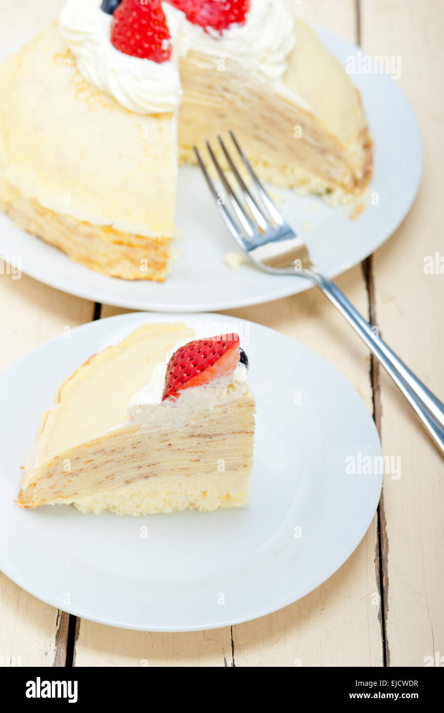 crepe pancake cake Stock Photo Alamy