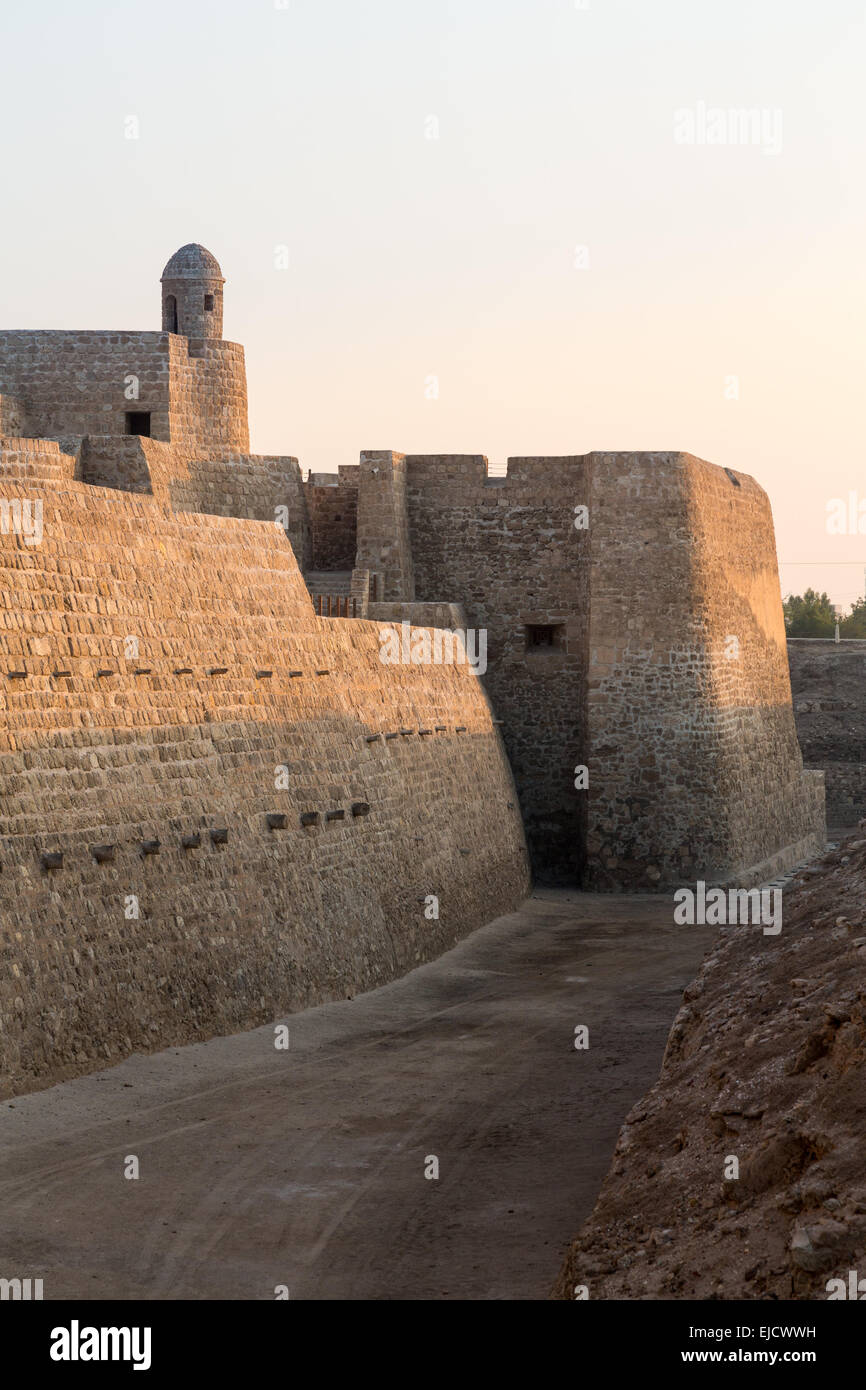 Old Bahrain Fort at Seef in late afternoon Stock Photo