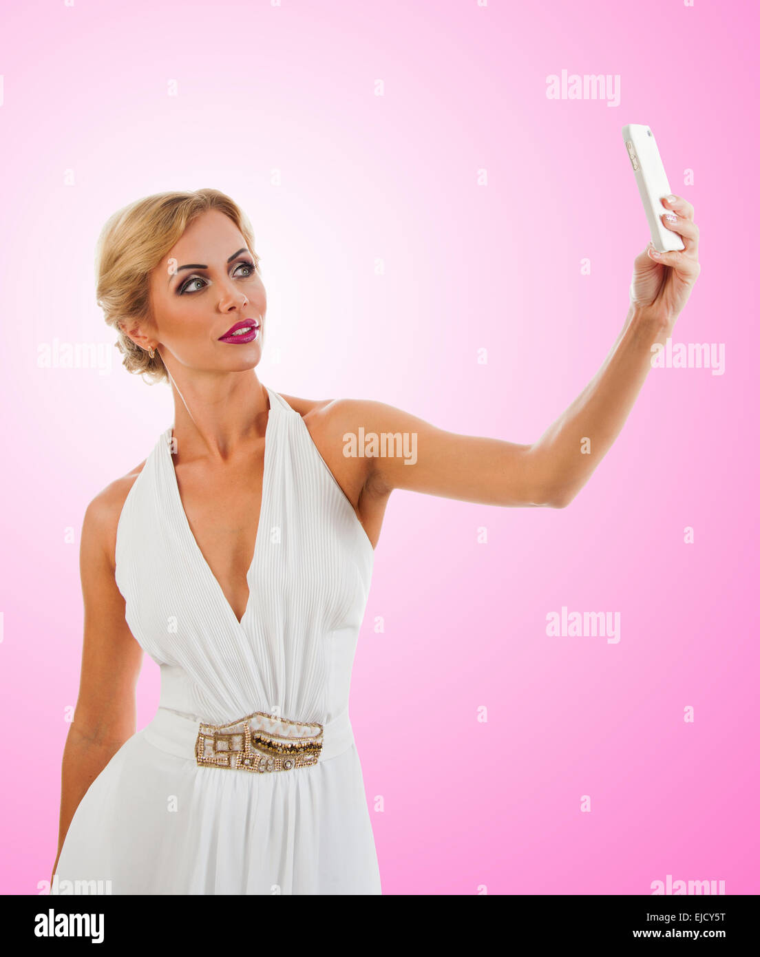 Young woman taking selfie Stock Photo - Alamy