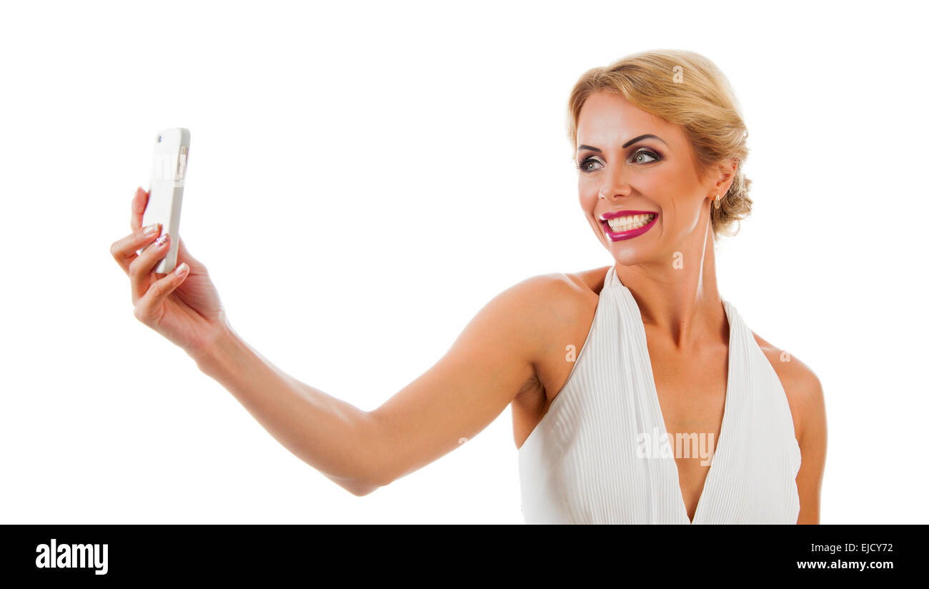 Young woman taking selfie Stock Photo - Alamy