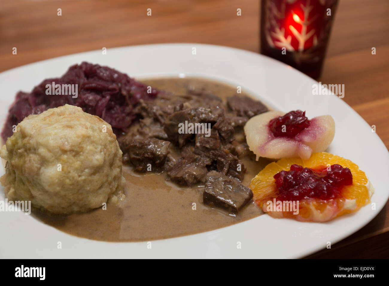 tasty venison stew Stock Photo