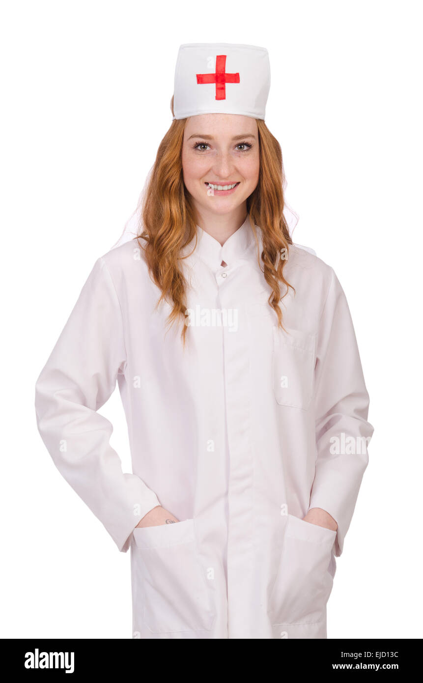Woman doctor isolated on the white Stock Photo - Alamy