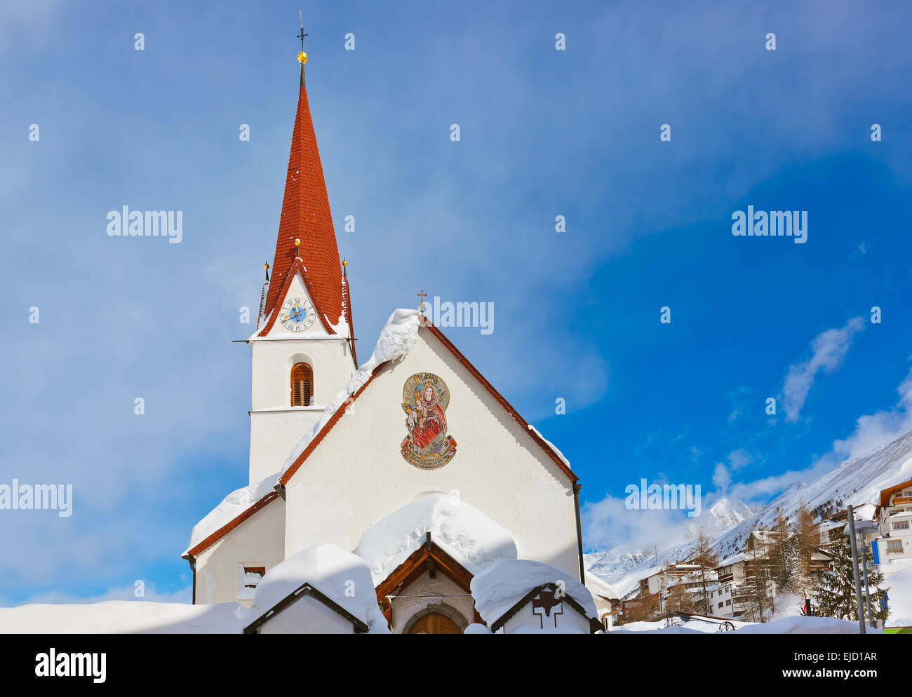 Mountain ski resort Obergurgl Austria Stock Photo