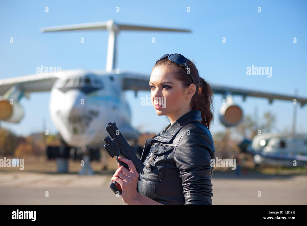 Woman plane hi-res stock photography and images - Alamy