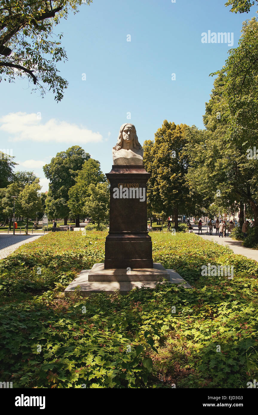 Monument Adelbert von Chamisso Berlin Germany Stock Photo Alamy